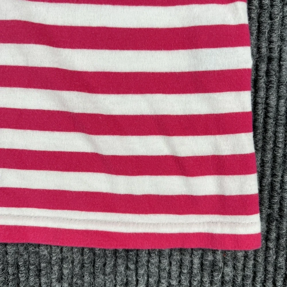 Ralph Lauren Shirt Youth Girls Large Pink Striped Short Sleeve Soft Cotton